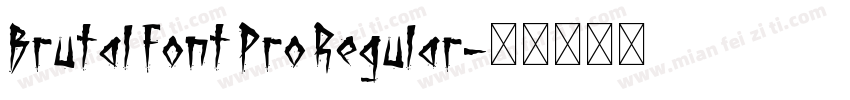 Brutal Font Pro Regular字体转换